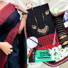 black saree combo
