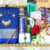 blue arrong cotton saree.