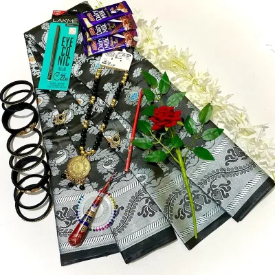 black katan saree