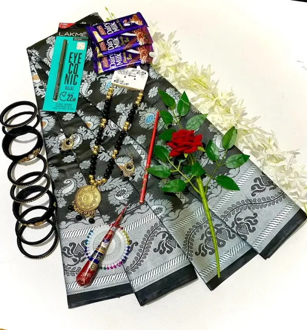 black katan saree