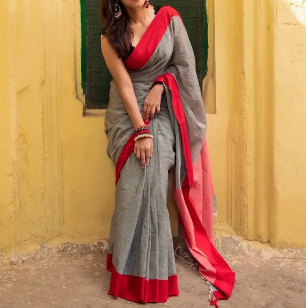 টাঙ্গাইলের পিউর সুতি শাড়ি। Tangailer suti saree eash color - Image 3