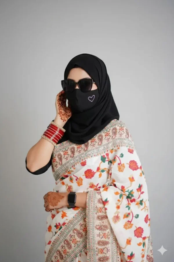 afsan print sare , viral print saree