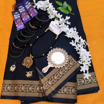 Tangaile suti saree combo. gift package.